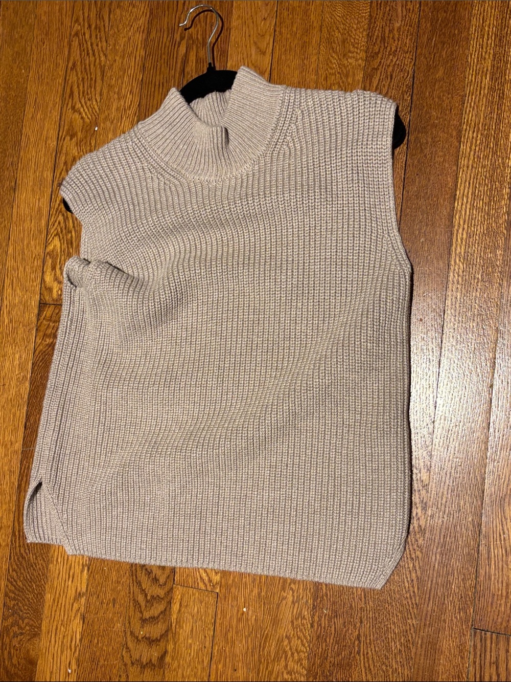 Abercrombie & Fitch Women's Sleeveless Turtleneck Sweater - Beige